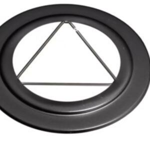 Rosace pour email - noire - Ø80mm - pour pellets