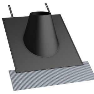 Solin toiture - Apollo Pellets 2.0 - Ø80 mm - pente 10 à 30° - RAL 9017