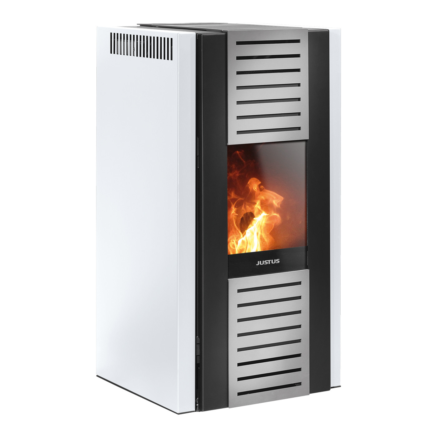 Poêle à granulés hydro Sirkos Aqua 2.0 Blanc - 2,8-9,2 kW / 7 kW pour eau