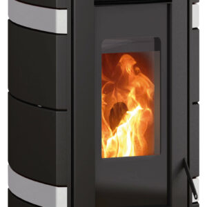 Poêle à granulés Sia ConStone Blanc, Acier Noir - 2,4-8,0 kW