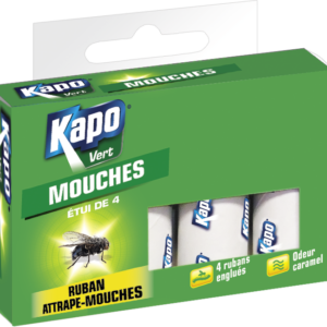 Ruban attrape mouche, adhésif, Lot de 4 KAPO VERT