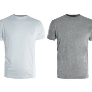 Lot De 2 Tee-Shirts De Travail Bicolore Blanc / Gris, Taille M
