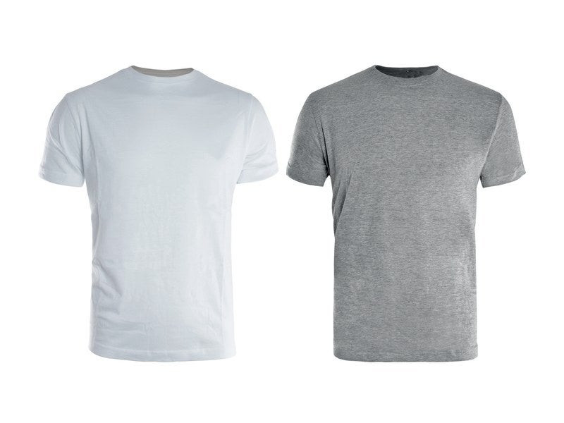 Lot De 2 Tee-Shirts De Travail Bicolore Blanc / Gris, Taille XL
