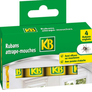 Lot de 4 Rubans attrape mouches, glu, KB