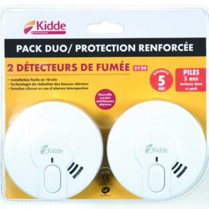 Lot de 2 detecteurs de fumee KIDDE 5y29 nf, 5 ans