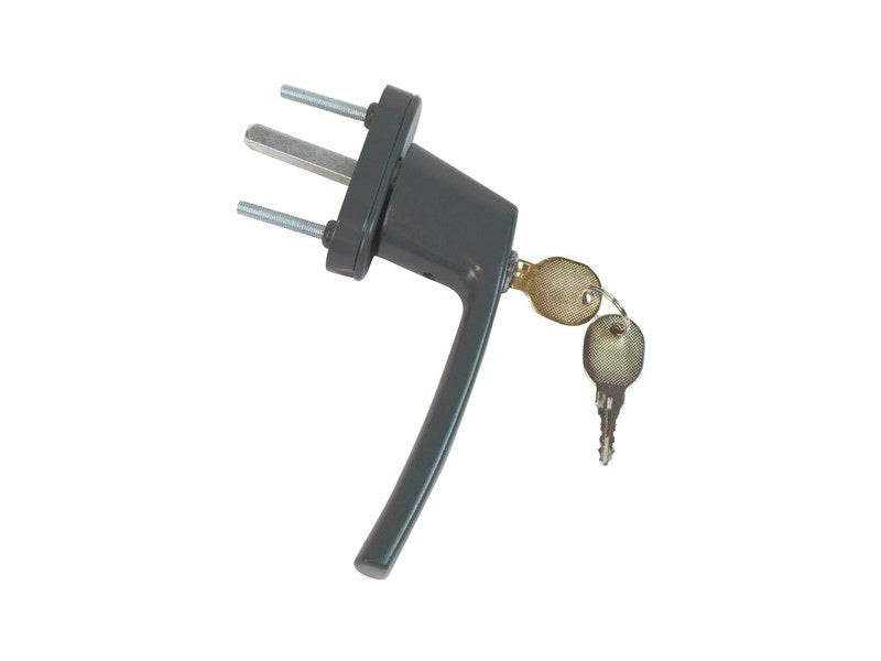 Poignee de fenetre a cle ACBAT Keys, aluminium mat gris