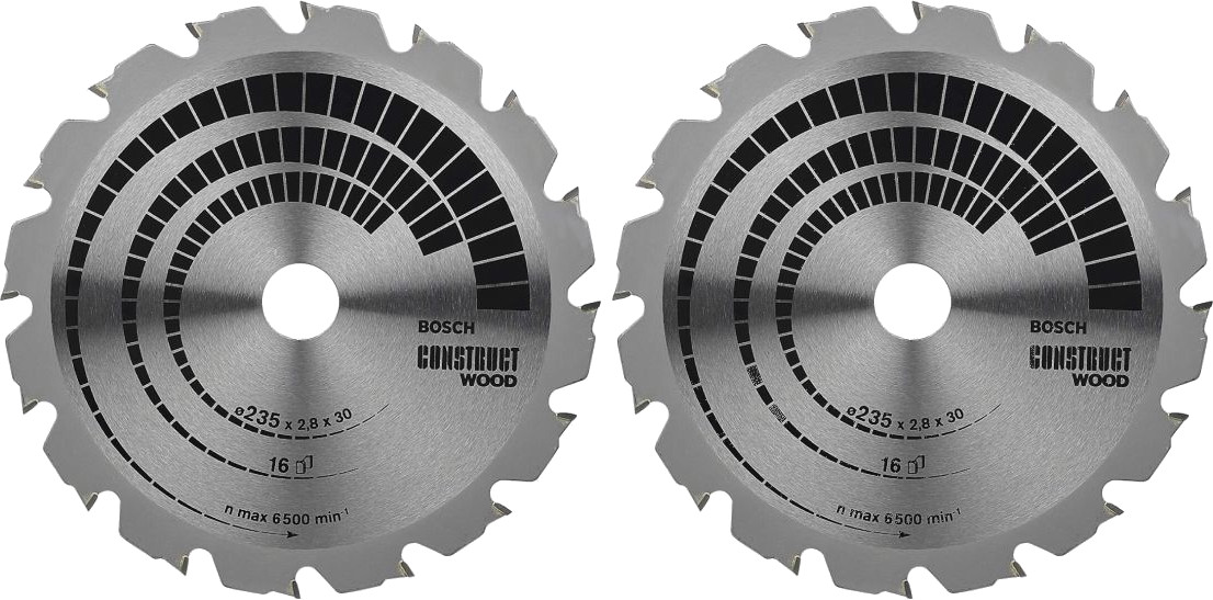 Kit 2 lames scie circulaire pour bois 235 x 30 / 25,8 mm BOSCH 2608644656