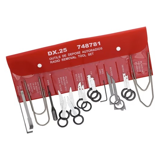 Kit de 20 outils de dépose autoradio FACOM DX.25PB