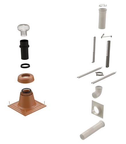 Kit entrée murale RENOLUX CONDENSATION 110/160 mm Ubbink - 290336