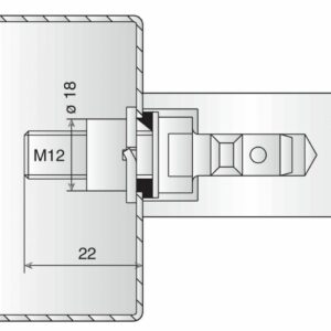 Kit montage simple pour profil creux NORMBAU 0 471 430