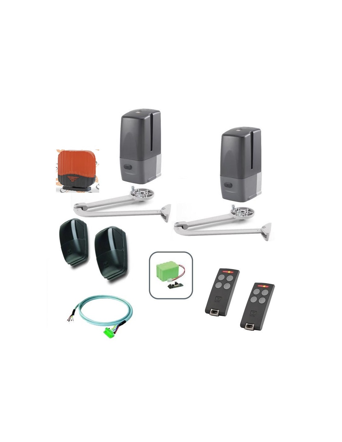 Kit motorisation pour portail battant 400 kg 24 V CARDIN BL3924MCB