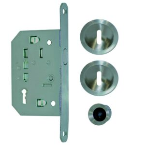 Kit pour porte coulissante inox clé L - NI 014