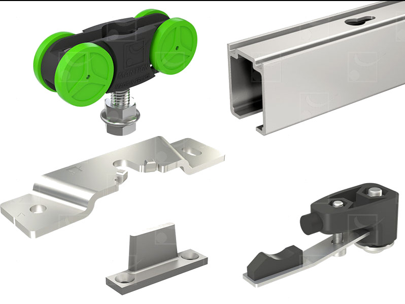 Kit rail alu 190 cm + garniture 40 kg MANTION MA40B-190