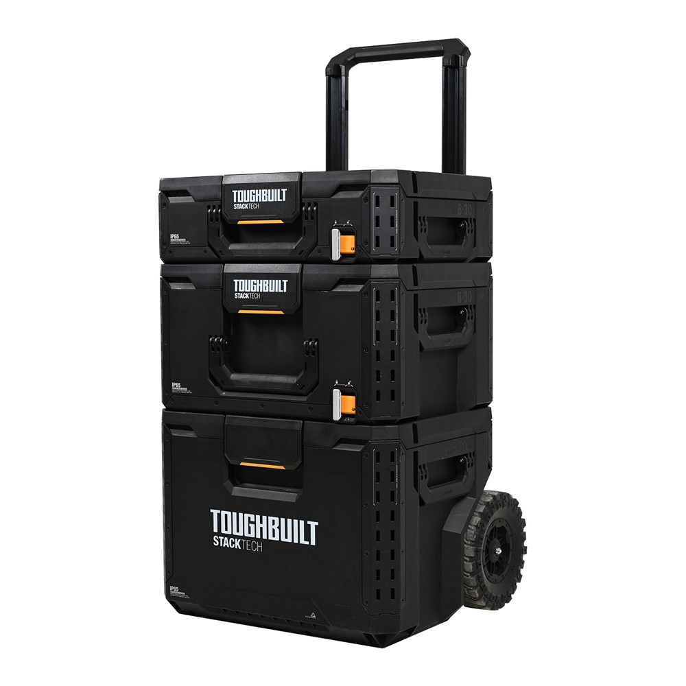 Kit roulant 3 boites à outils STACKTECH TOUGHBUILT TB-B1S3-B-70R