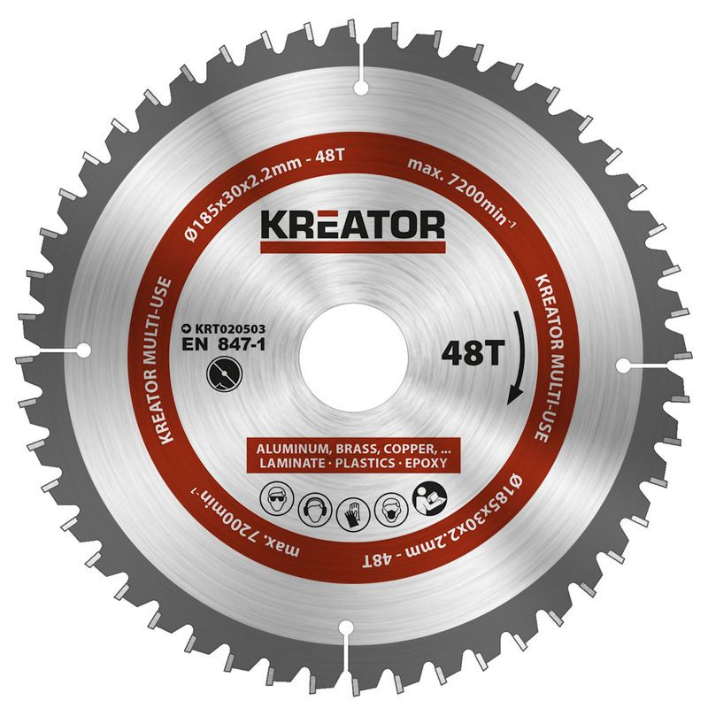 1 lame de scie circulaire 185 mm 2,2 mm 48 dents - alésage 30 mm