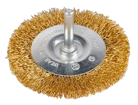 Brosse métallique rotative laiton plate Ø 75 mm