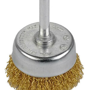 Brosse métallique rotative laiton soucoupe Ø 50 mm