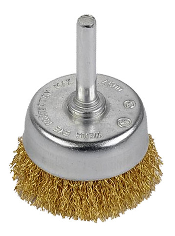 Brosse métallique rotative laiton soucoupe Ø 50 mm