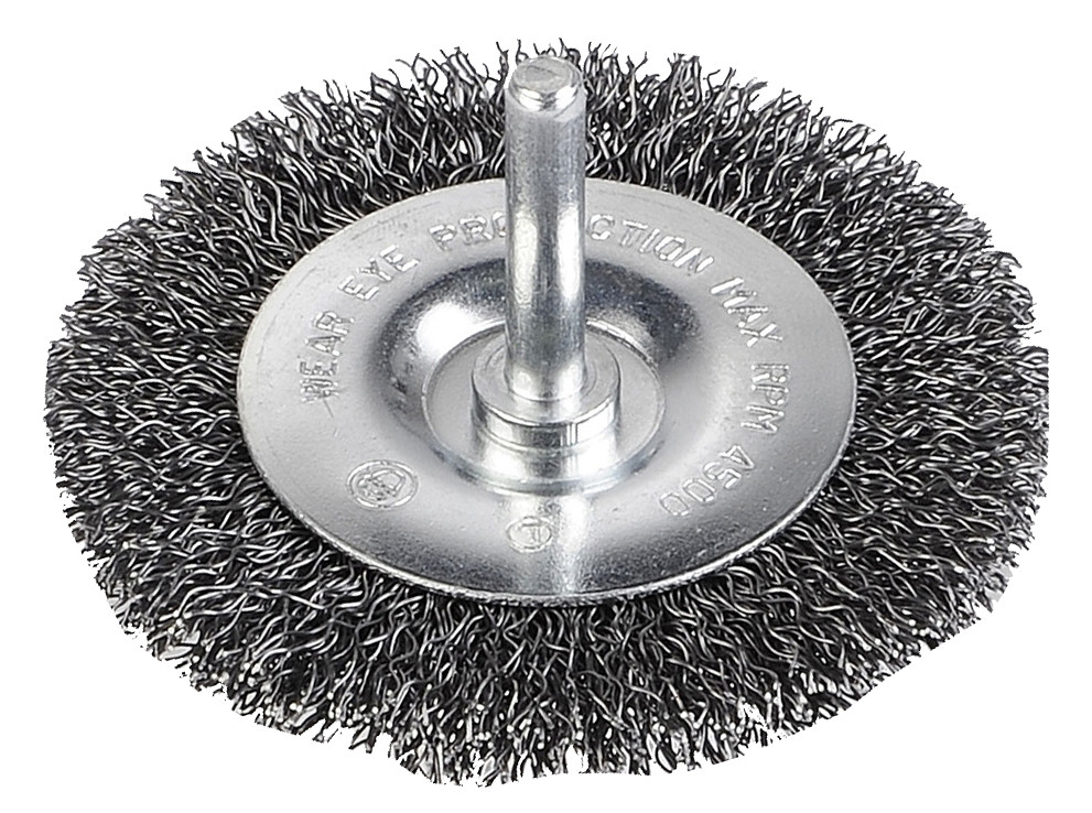 Brosse métallique rotative plate Ø 75 mm