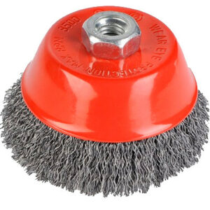 Brosse métallique rotative soucoupe Ø 100 mm pour meuleuse