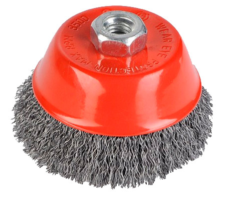 Brosse métallique rotative soucoupe Ø 100 mm pour meuleuse