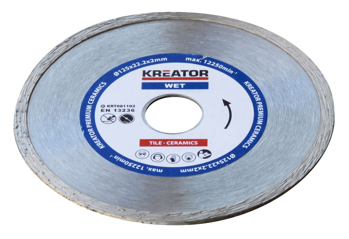 Disque diamant carrelage, faïence - Alésage 22,2 mm 1 disque 125 mm 2,0 mm