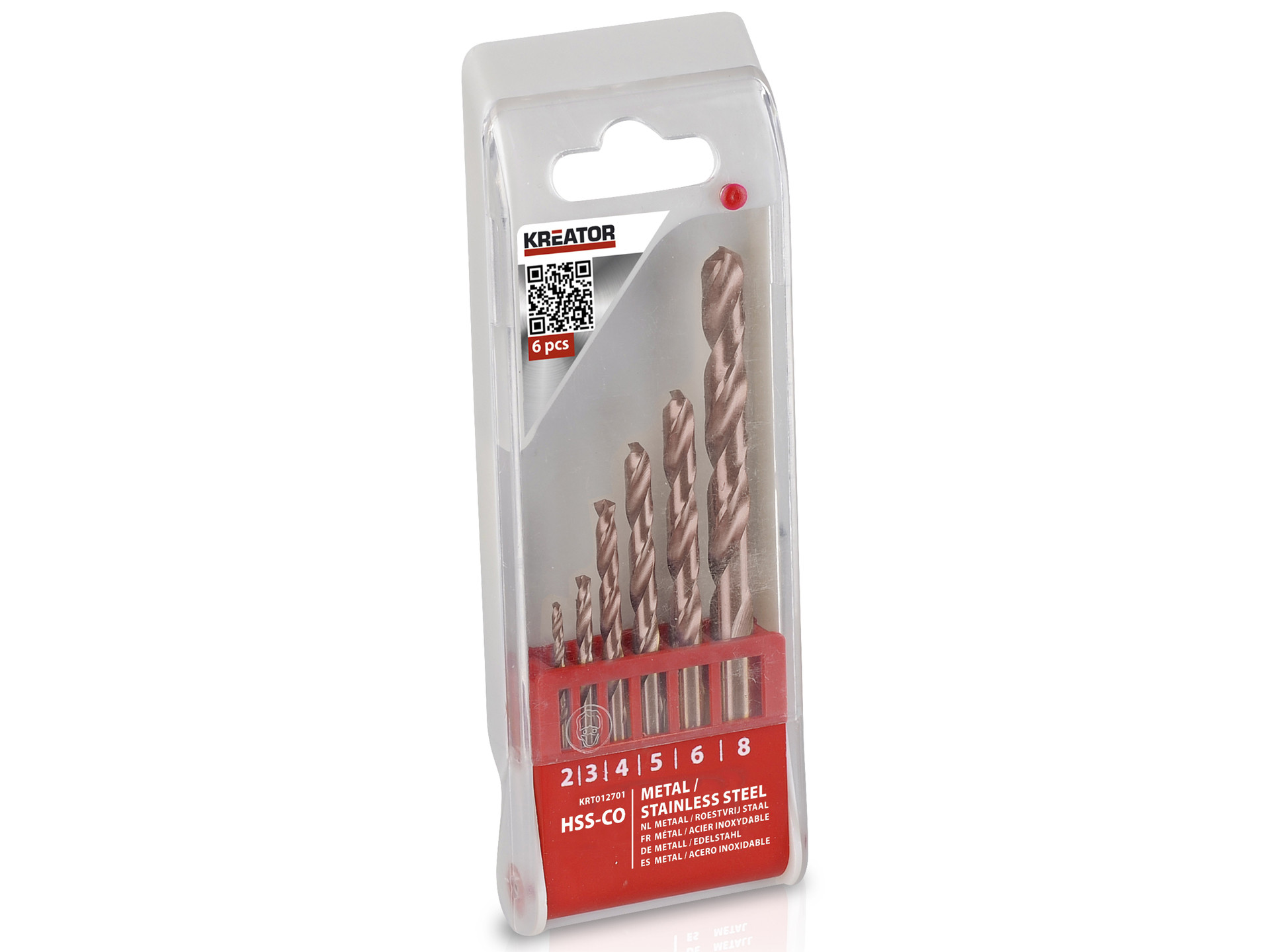 Forets métaux HSS Cobalt Ø 2/3/4/5/6/8 mm - 6 pièces