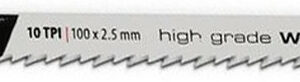 Lame de scie sauteuse à bois HCS coupe précise (pas 2,5mm) - 2 pièces