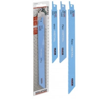 Lames de scie sabre bi-metal pour metaux 2 lames 225 mm 18 tpi (1,4 mm)