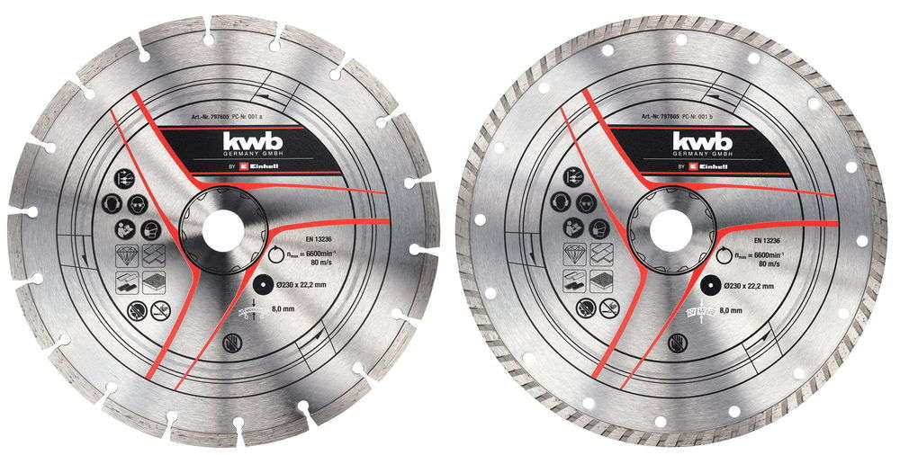 Disque diamant 230mm, 2 pièces