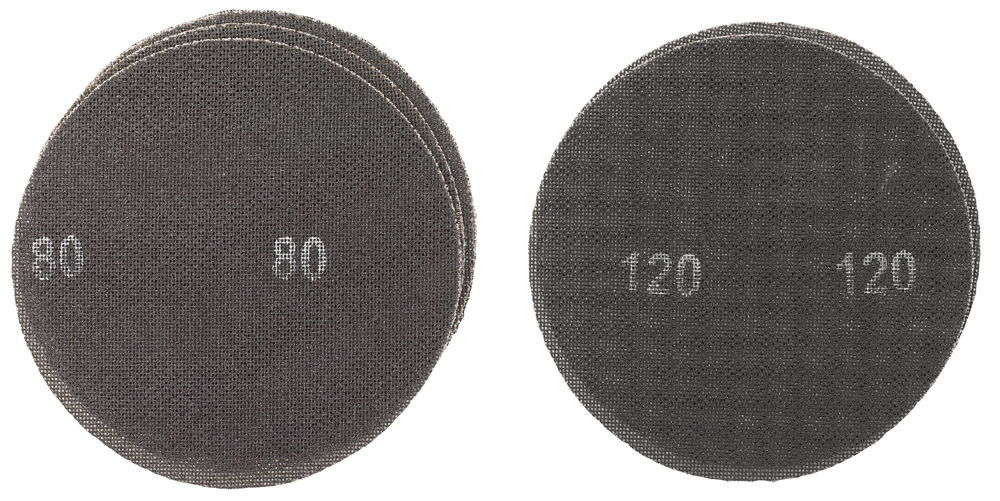 Jeu de 5 abrasifs pour ponceuse murale 225 mm, P80 et P120