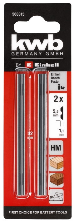 Lames pour rabot 82 mm