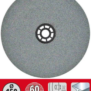 Meule grain fin diamètre 150x12,7x16mm G60