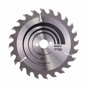 Lame de scie circulaire 160 x 20 x 1,8 mm Optiline Wood pour le bois 24 dents BOSCH 2608641171