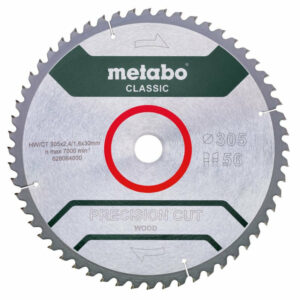 Lame de scie circulaire METABO Classic "Precision Cut Wood" 628064000 - HW/CT - 305x30mm - 56WZ - -5°