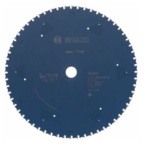 Lame de scie métal 305 mm for steel 60 dents BOSCH 2608643060
