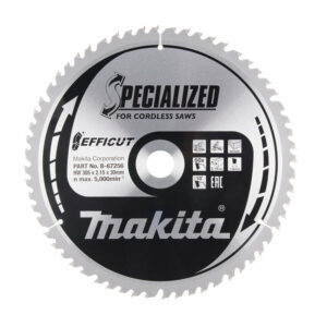 Lame TCT EFFICUT pour scies circulaires MAKITA B-67256 305x30mm, 60 dents, pour le bois