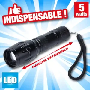 lampe de poche 16cm à piles