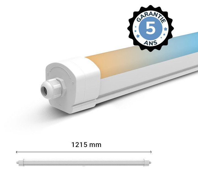 Lampe étanche DANUBE CCT II 35 W 1215 x 66 x 63 mm traversant MIIDEX 101080
