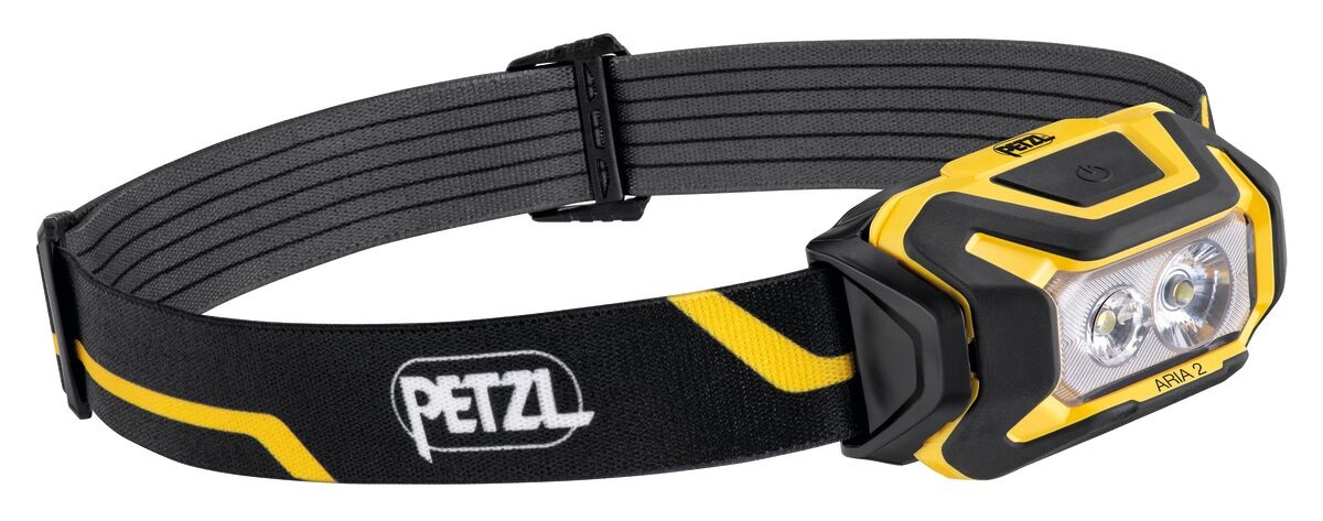 Lampe frontale Aria 2 noir - jaune + 3 piles AAA/LR03 PETZL E070AA00