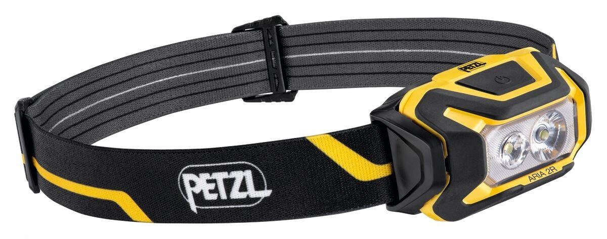 Lampe frontale ARIA 2R noir/jaune avec batterie rechargeable CORE PETZL E070CA00