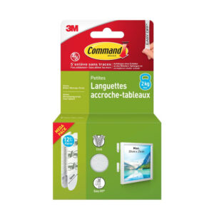 Languette accroche tableau blanc petit modele lot de 24