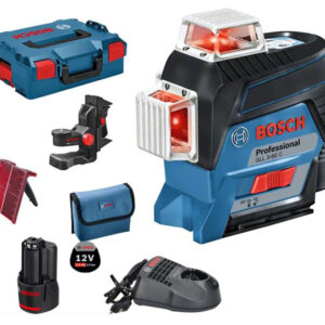 Laser ligne 12 V GLL 3-80 C + 1 batterie GBA 2 Ah + chargeur + coffret L-BOXX BOSCH 0601063R02