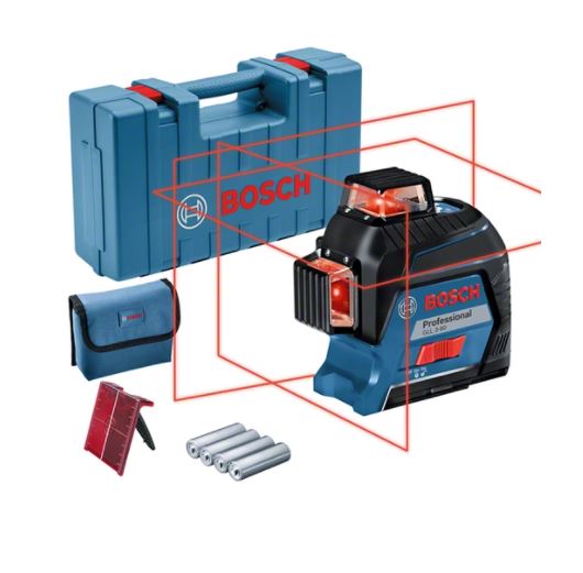 Laser lignes croix GLL 3-80 Professional + coffret BOSCH 0601063S00