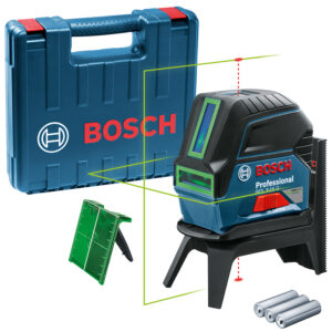 Laser points et lignes GCL 2-15 G Professional + 3 piles 1,5 V + coffret BOSCH 0601066J00
