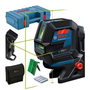 Laser points et lignes GCL 2-50 G + 4 piles 1,5 V LR6 (AA) + support rotatif RM 10 + pince de plafond DK 10 + coffret BOSCH 0601066M02