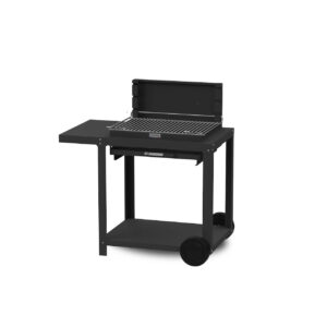 Barbecue charbon Montory 61 x 40 sur chariot - Grille réglable 3 niveaux - Origine France Garantie