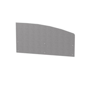 Crédence courbe droite  pour cuisine en inox satiné - L.80 x P.1,5 x H.40,6 cm
