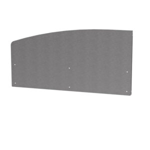 Crédence courbe gauche cuisine en inox - L.80 x P.1,5 x H.40,6 cm