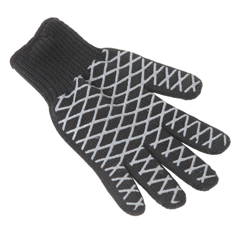 Gant anti-chaleur Mano 350°C - intérieur en coton - Taille unique - Noir